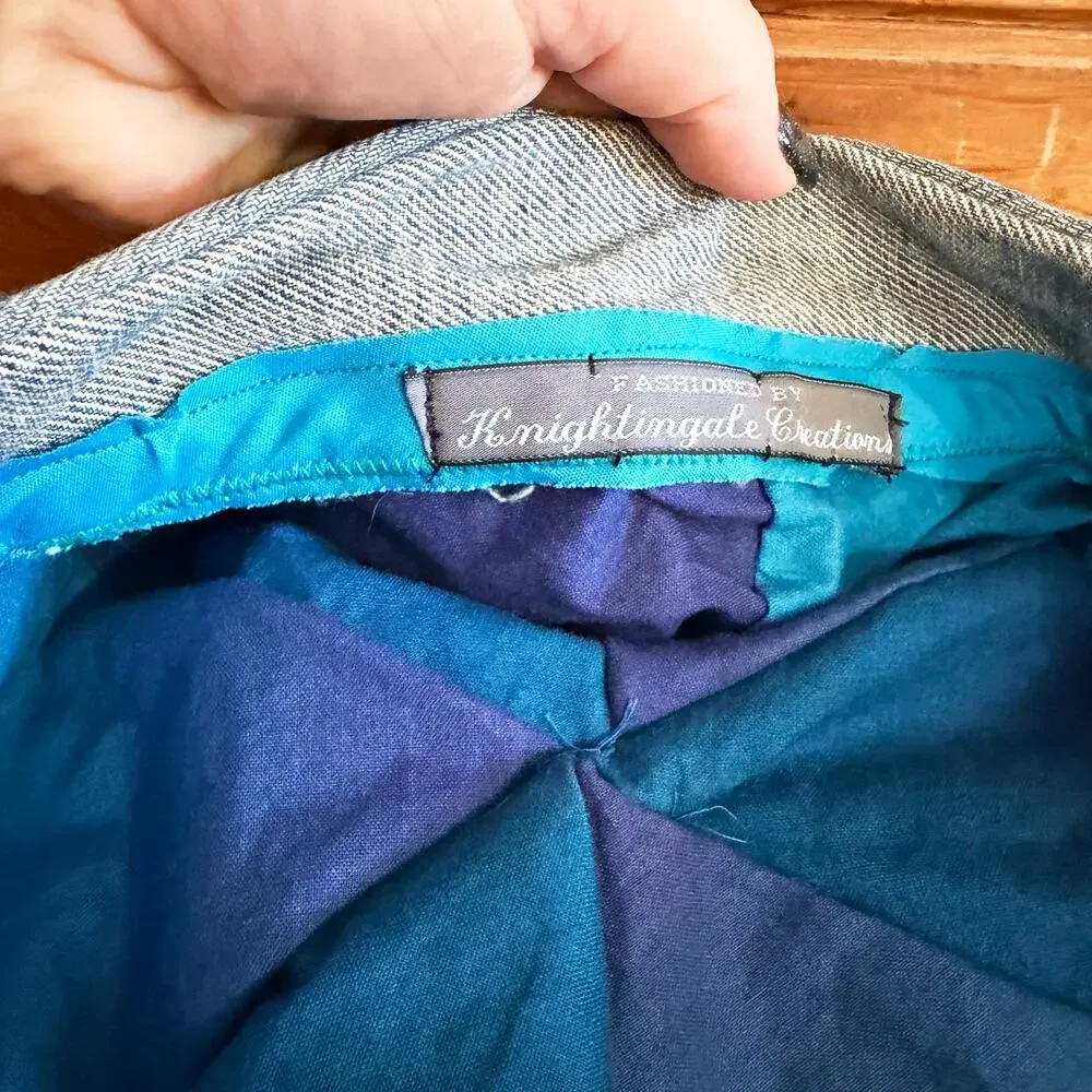 Vintage Y2k Blue Denim Newsboy Cap - Picture 6 of 6
